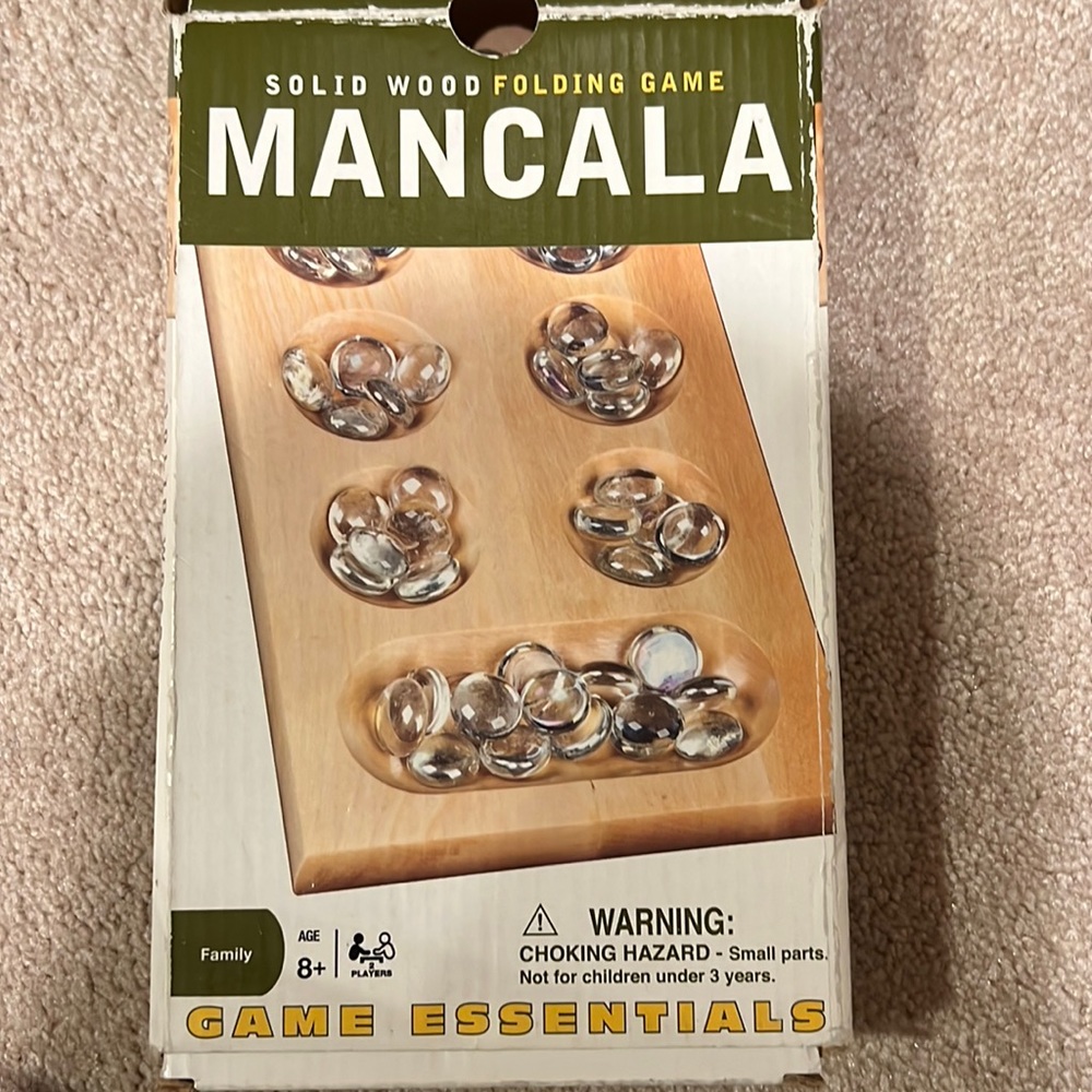 Solid wood folding mancala